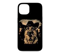 Funny Cowboy German Shepherd Dog Smoking Cigarette Meme GSD Case for iPhone 13