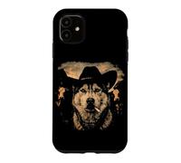 Funny Cowboy Husky Smoking Cigarette Dog Lover Meme Case for iPhone 11