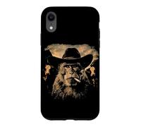 Funny Cowboy Monkey Smoking Cigarette Monkey Meme Case for iPhone XR