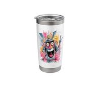 Funny Cowboy Peace Graffiti Pop Character Graphic Art Face Stainless Steel Insulated Tumbler