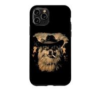Funny Cowboy Pomeranian Smoking Cigarette Dog Lover Meme Case for iPhone 11 Pro