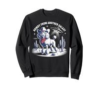 Funny Cowboy Poodle Howdy From Another Galaxy UFO Scene Sweatshirt