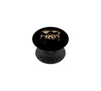 Funny Cowboy Red Panda Smoking Cigarette Red Panda Meme PopSockets Adhesive PopGrip