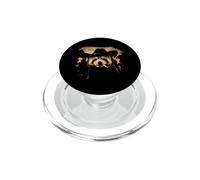 Funny Cowboy Red Panda Smoking Cigarette Red Panda Meme PopSockets PopGrip for MagSafe