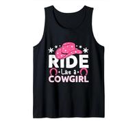 Funny Cowboy Western Pink Ride Like A Cowgirl Tank Top