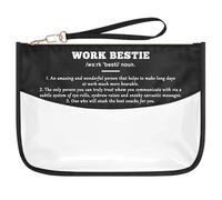 Funny Coworker Gift for Women Best Friend Friendship Gifts Makeup Bag Work Friend Gift PVC Cosmetic Bag Birthday Retirement Farewell Gifts for Coworker Bestie Leaving Present Zipper Toiletry Pouch