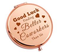 Funny Coworker Leaving Compact Makeup Mirror Colleague Leaving Gift Farewell Gift Goodbye Gift Good Luck Colleagues Gift Farewell Gifts for Coworkers Boss Friend Retirement Gifts Folding Makeup Mirror