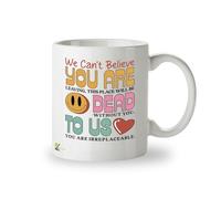 Funny Coworker Leaving Gift Mug, You are Dead to Us Sarcastic Design, Novelty Farewell Present for Colleague, Boss or Friend, White Ceramic Coffee Cup, 11 oz