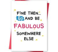 Funny Coworker Leaving & Retirement Farewell Card, Be Fabulous Somewhere Else Going Away Gift for Colleague & Friend,Funny Father's Day Greeting Card for Dad from Wife