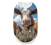 Funny Cows Funny Dog Vest Cute Sleeveless Pet Shirt Pullover Cats T-Shirts Tank Tops 2XL