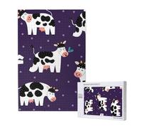 Funny Cows Funny Farm,1000 Pieces Wooden Jigsaw Family Game Jigsaw Puzzles for Adults Teens