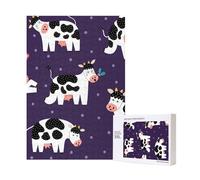 Funny Cows Funny Farm,300 Pieces Wooden Jigsaw Family Game Jigsaw Puzzles for Adults Teens