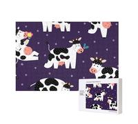 Funny Cows Funny Farm,300 Pieces Wooden Jigsaw Family Game Jigsaw Puzzles for Adults Teens Home Decor