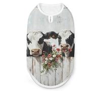 Funny Cows Painting Cute Dog Shirt Sleeveless Soft Breathable Pet Apparel Tank Top Summer Cool 2XL
