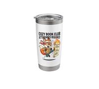 Funny Cozy Attendance Required Fox Reading Cute Stainless Steel Insulated Tumbler