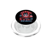 Funny Crab Summer Crabby Please Return to Beach Vacation PopSockets PopGrip for MagSafe