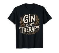 Funny Craft Gin Therapy Humor Drinker Cocktail Escape T-Shirt
