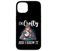 Funny Crafters Quote I'm Crafty and I Know It Crafting Bear Case for iPhone 13