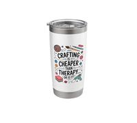 Funny Crafting Crafter Crafty Art Design Hobby Hobbies Stainless Steel Insulated Tumbler