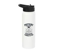 Funny Crafting Crafter Crafty Art Design Hobby Hobbies Stainless Steel Insulated Water Bottle