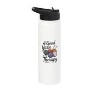 Funny Crafting Crafter Crafty Art Design Hobby Hobbies Stainless Steel Insulated Water Bottle