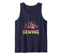 Funny Crafty Sewing Lover Obsessed with Learning Sewing Tank Top