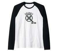Funny Cranky Crank MTB Biker Bicycle Rider Cycling Lover Raglan Baseball Tee