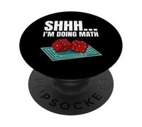 Funny Craps Player Shhh I'm doing math Craps Night PopSockets Adhesive PopGrip