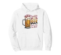 Funny Crawfish Beer Mug Seafood Boil Design Pullover Hoodie