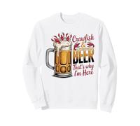 Funny Crawfish Beer Mug Seafood Boil Design Sweatshirt