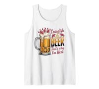 Funny Crawfish Beer Mug Seafood Boil Design Tank Top
