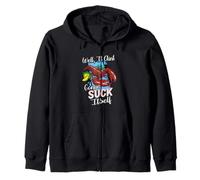 Funny Crawfish Well It Aint Gonna Suck Itself Crab Eating Zip Hoodie
