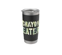 Funny Crayon Eater Proud Corp Military Armed Forces Dad Joke Stainless Steel Insulated Tumbler