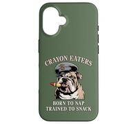 Funny CRAYON EATERS Born To Nap Snack Team Military Soldier Case for iPhone 16