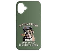 Funny CRAYON EATERS Born To Nap Snack Team Military Soldier Case for iPhone 16 Plus