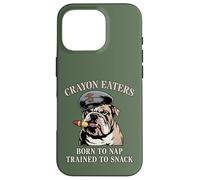 Funny CRAYON EATERS Born To Nap Snack Team Military Soldier Case for iPhone 16 Pro
