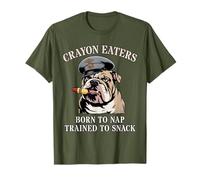 Funny Crayon Eaters Born to Nap Snack Team Military Soldier T-Shirt