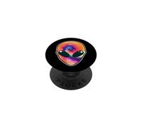 Funny Crazy Alien Head UFO Extraterrestrial Alien Lover PopSockets Adhesive PopGrip