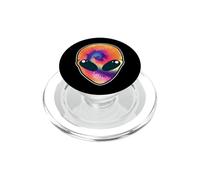 Funny Crazy Alien Head UFO Extraterrestrial Alien Lover PopSockets PopGrip for MagSafe