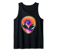 Funny Crazy Alien Head UFO Extraterrestrial Alien Lover Tank Top