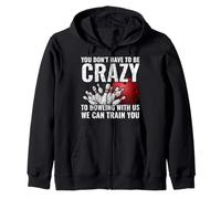 Funny Crazy Bowling Player Ten Pin Bowlers Game Men Women Zip Hoodie