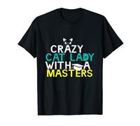 Funny Crazy Cat Lady Masters Degree Graduation Gifts MSW T-Shirt