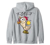 Funny Crazy Chicken F-Caw-F Sound Adult Men Women Zip Hoodie