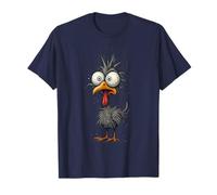Funny Crazy Chicken Family Cartoon Cute Colorful Chicken Art T-Shirt