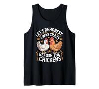 Funny Crazy Chicken Lady Joke Backyard Poultry Lover Humor Tank Top