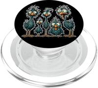 Funny Crazy Chickens Family - Quirky Cartoon Flock PopSockets PopGrip for MagSafe