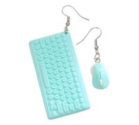 Funny Creative Mouse Keyboard Dangle Earrings, Resin Jewelry, 3.3x2.44cm, Gamer Statement Earrings, Keyboard Retro Neon Ẹarrings Fun, Lightweight Design, For Women Girls Teen Gamer