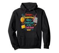 Funny Credit Card at Craft Store Addiction Yarn Lover Pullover Hoodie