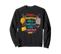 Funny Credit Card at Craft Store Addiction Yarn Lover Sweatshirt