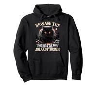 Funny Creepmas Yule Cat Beware The Jolakotturinn Dark Xmas Pullover Hoodie